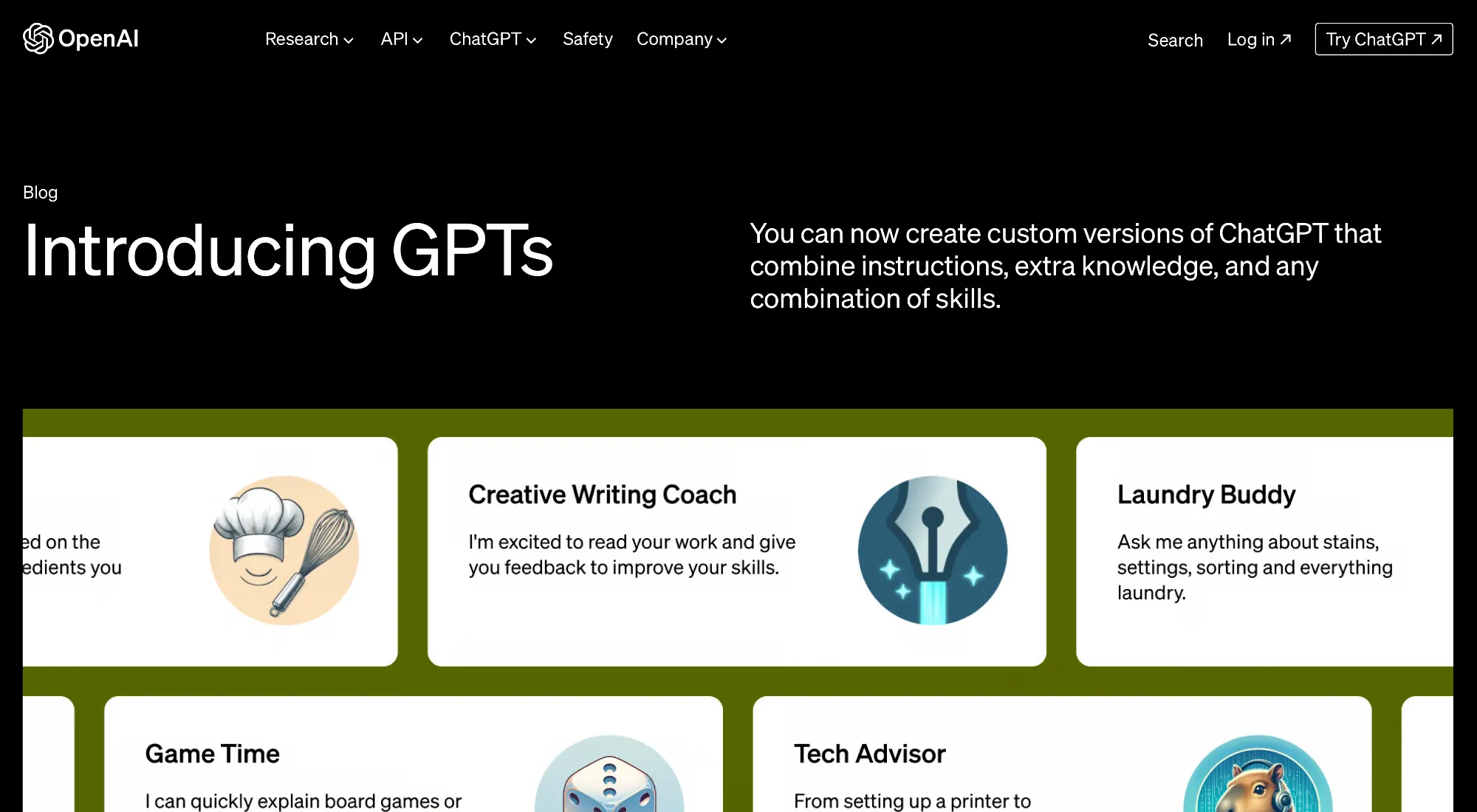 Build Your Own ChatGPT Bot With OpenAI’s New GPTs Feature A screenshot of OpenAI's announcement of GPTs