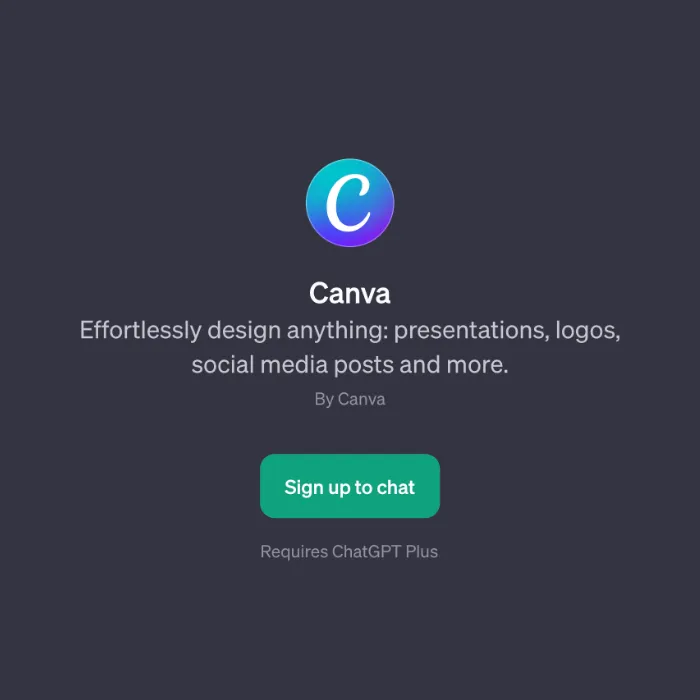 Canva's New GPT A screenshot of Canva's GPT